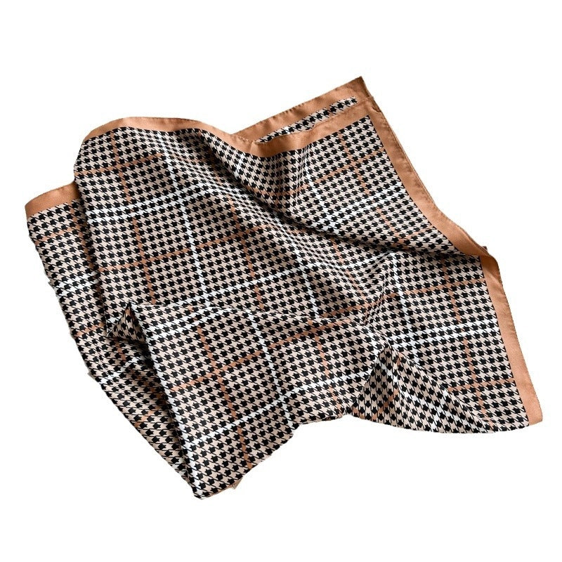 Women's Minimalist Commute Color Block Polyester Printing Silk Scarf