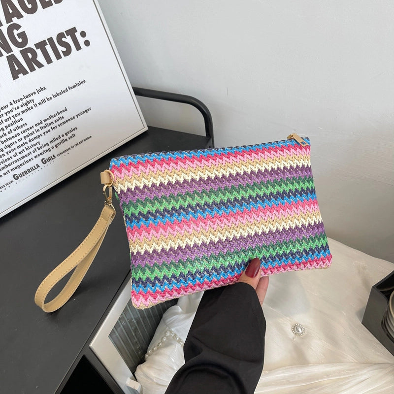 Straw Stripe Square Evening Bags