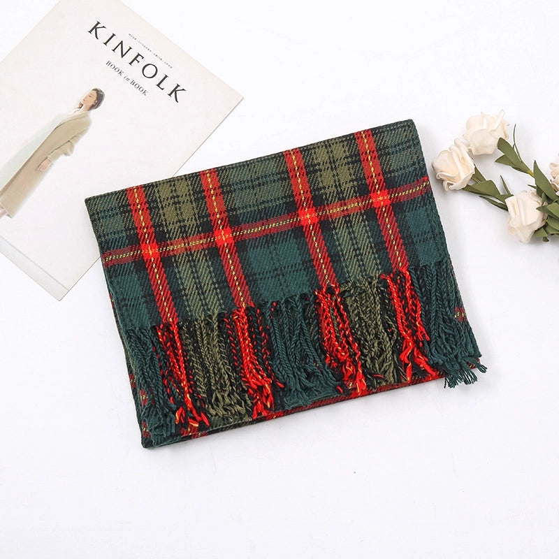 Women's Minimalist Classic Style Color Block Imitation Cashmere Scarf