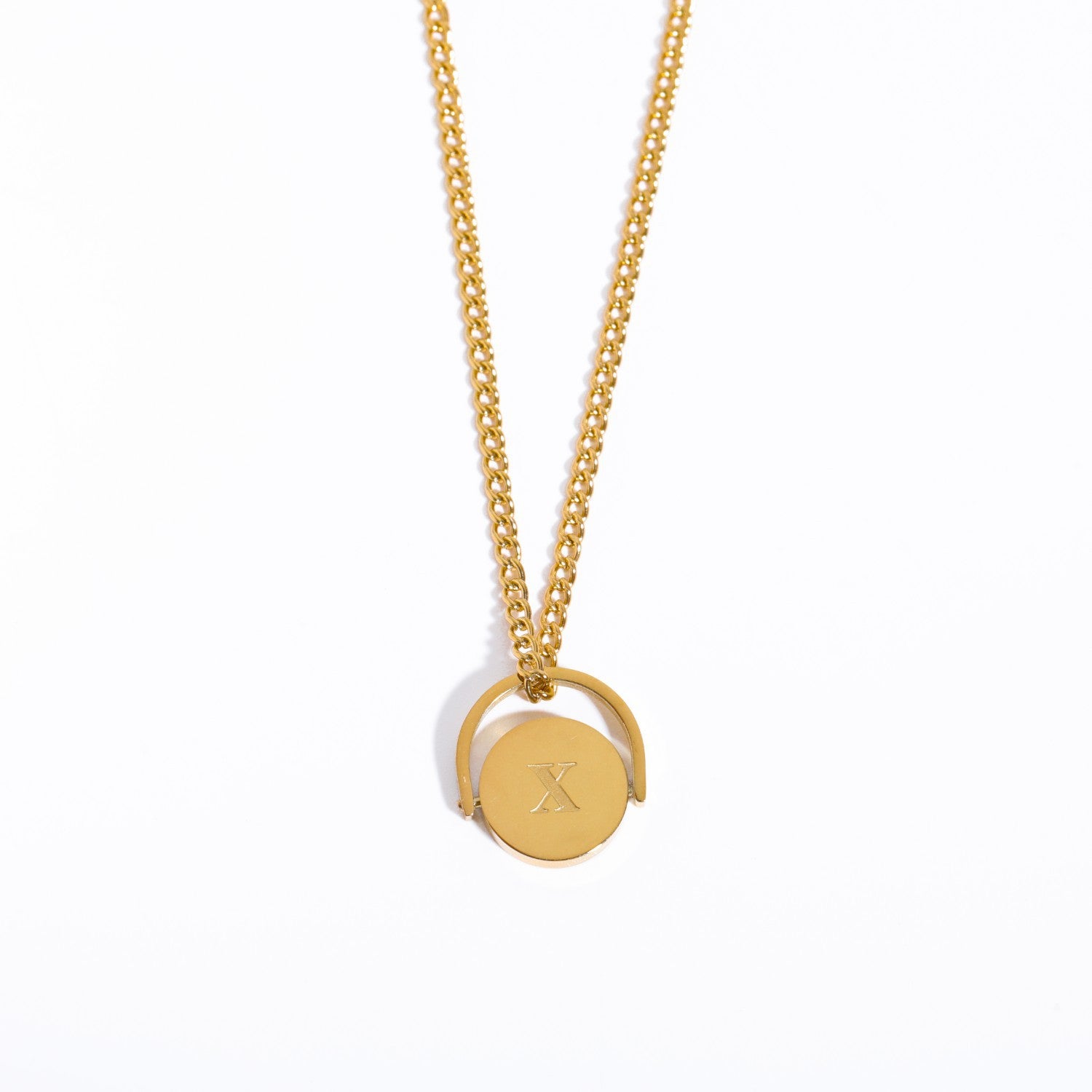 Letter Text Number Titanium Steel Oil Dripping Necklaces