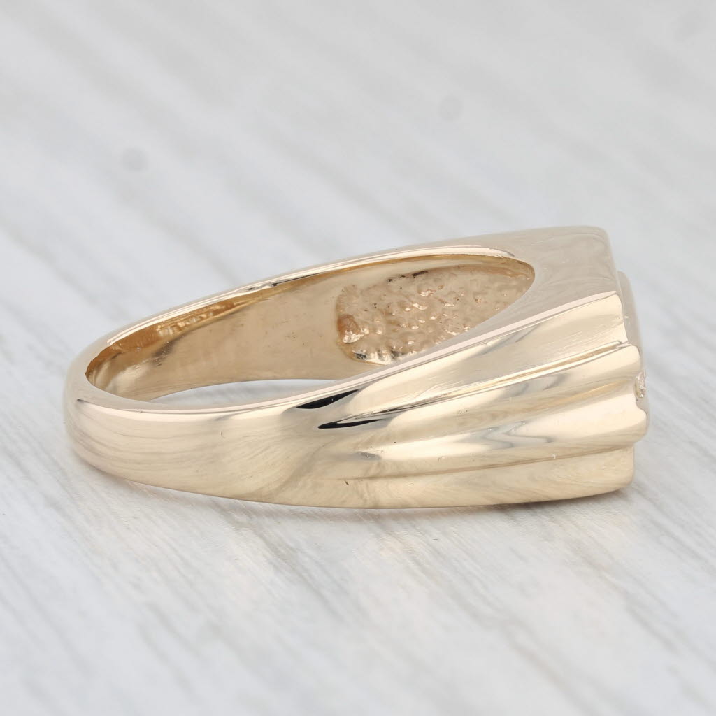 0.45ctw Diamond Men's Ring 14k Yellow Gold Size 10 Wedding