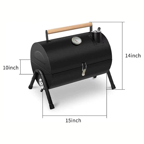 Heavy Duty Tabletop Barbecue Grill Charcoal for Outdoor Garden Cooking Traveling Camping