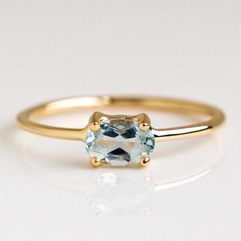 Copper Geometric Zircon Rings