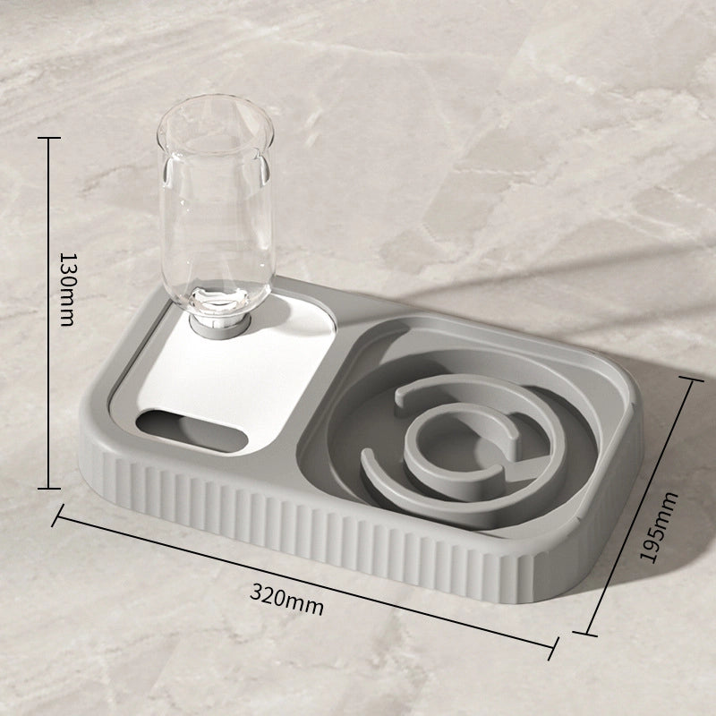 Minimalist PP Stainless Steel Color Block Solid Color Pet Tableware