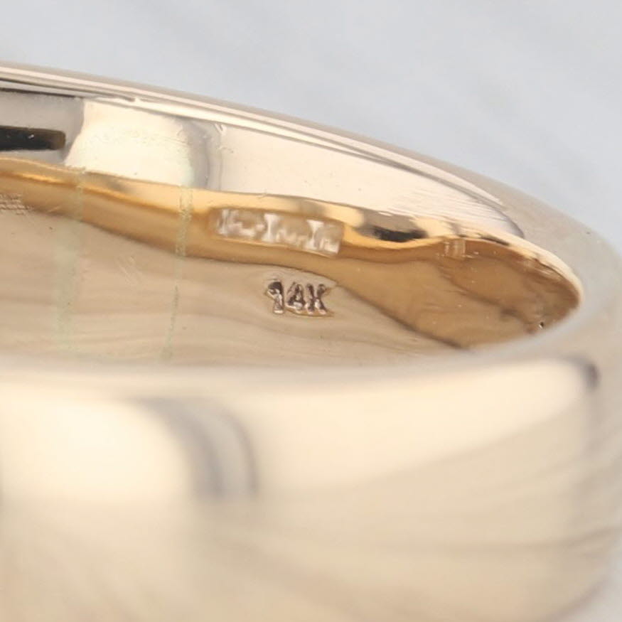 1ctw Diamond Men's Wedding Band 14k Yellow Gold Size 12.5 Ring