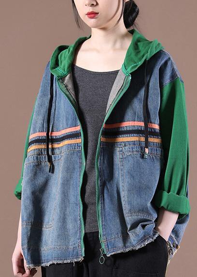 Hooded Plus Size Spring Maxi Coat Green Clothing Jackets