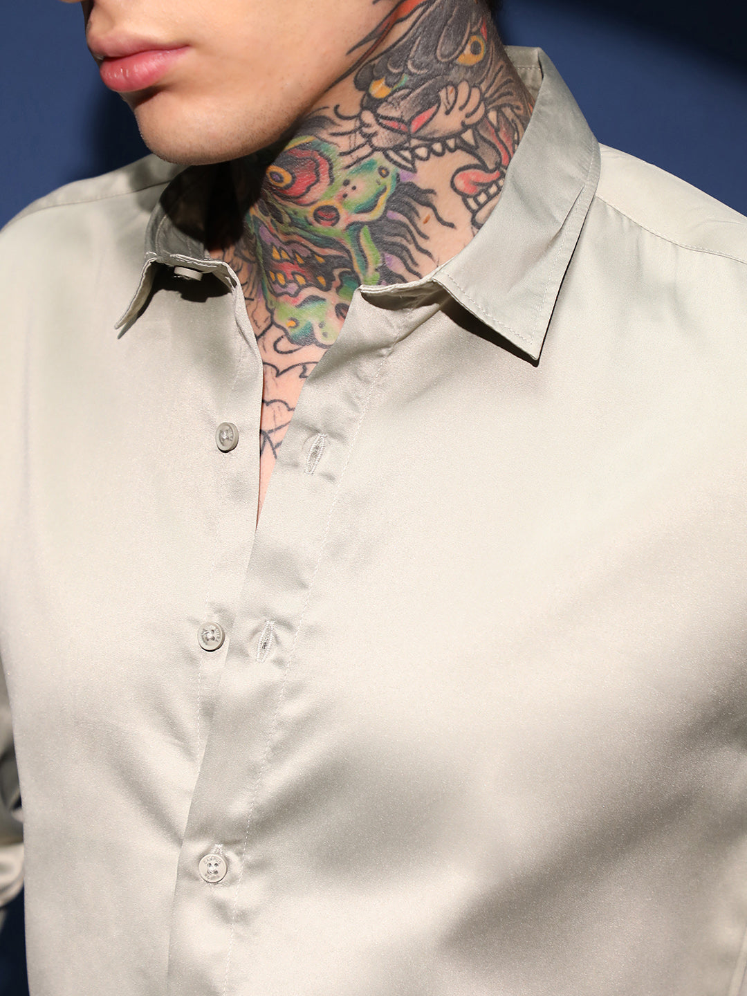 Solid Satin Shirt