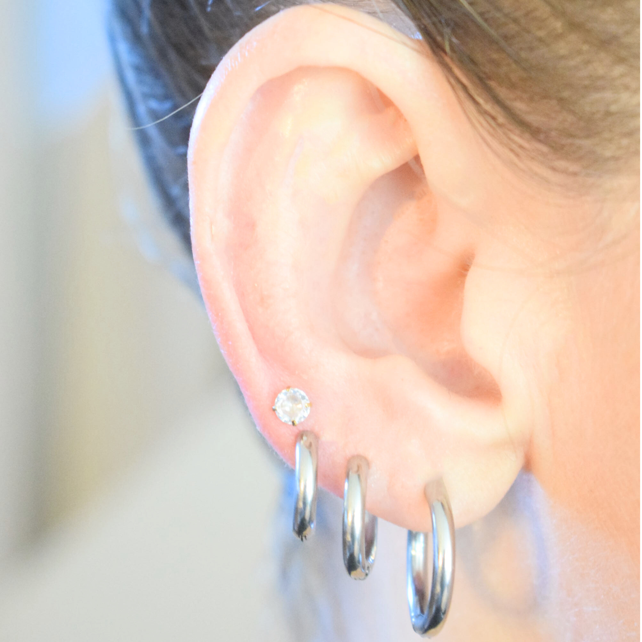 4mm Diamond studs - Silver