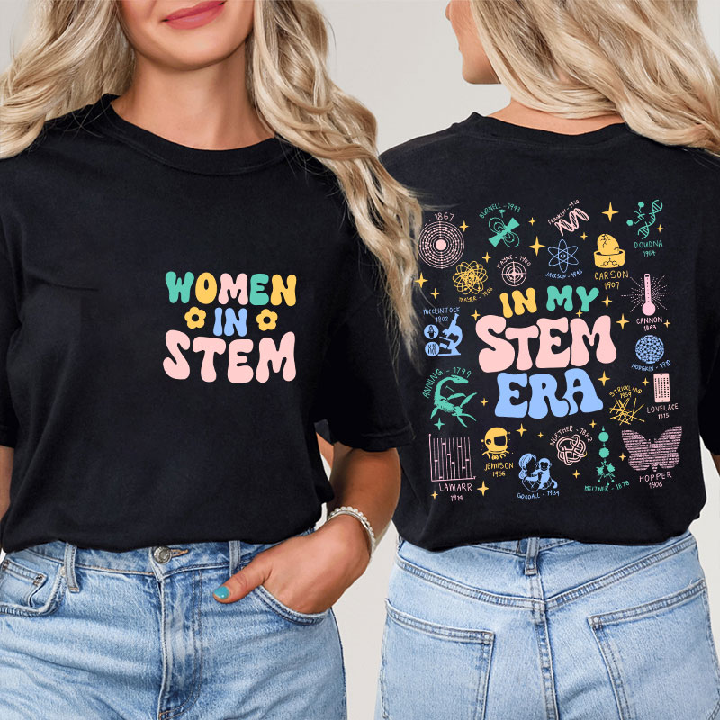 Cool Science In My Stem Era Teacher Two Sided T-Shirt