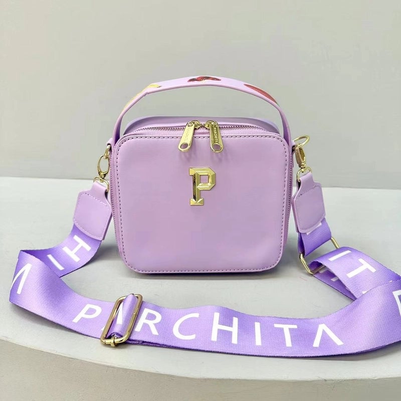 Women's Medium Pu Leather Letter Solid Color Classic Style Streetwear Square Zipper Square Bag