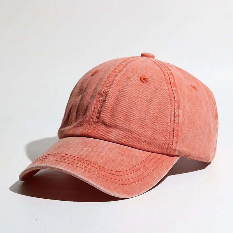 Baseball Cap Wash Cotton Curved Eaves Outdoor Sports Ladies Peaked Cap Ponytail Braid Cap Summer Sunscreen Hat