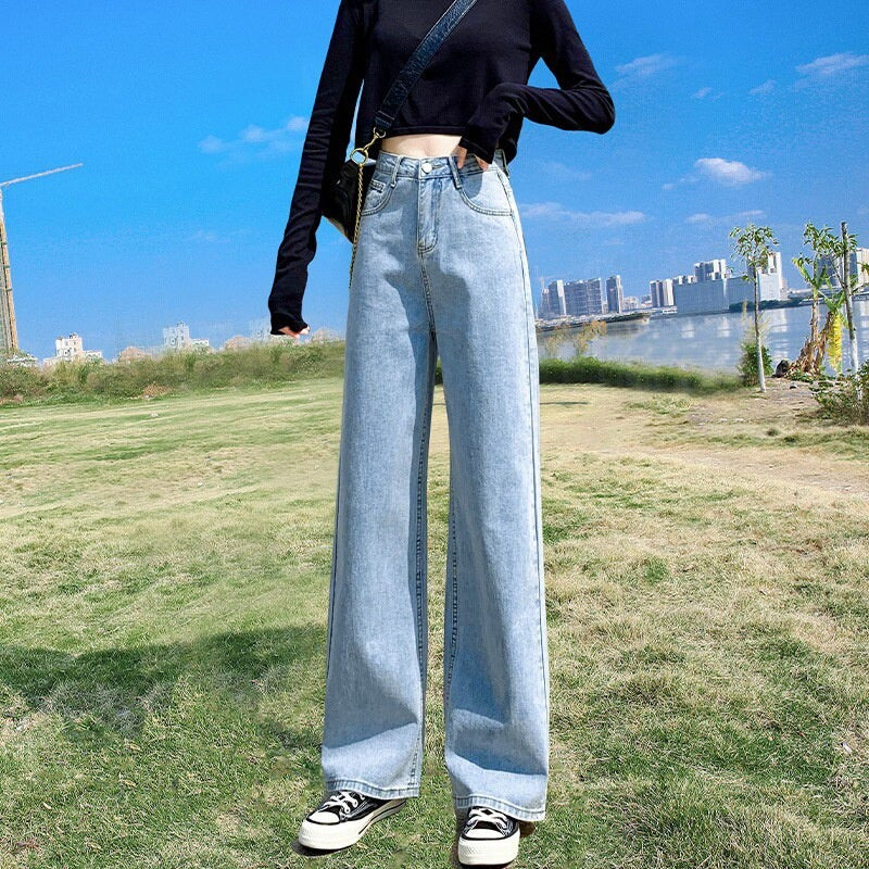 Wide High Waisted Cowboy Pants For Women