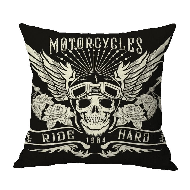 Halloween Punk Skull Linen Pillow Cases Couch & Sofa Decor