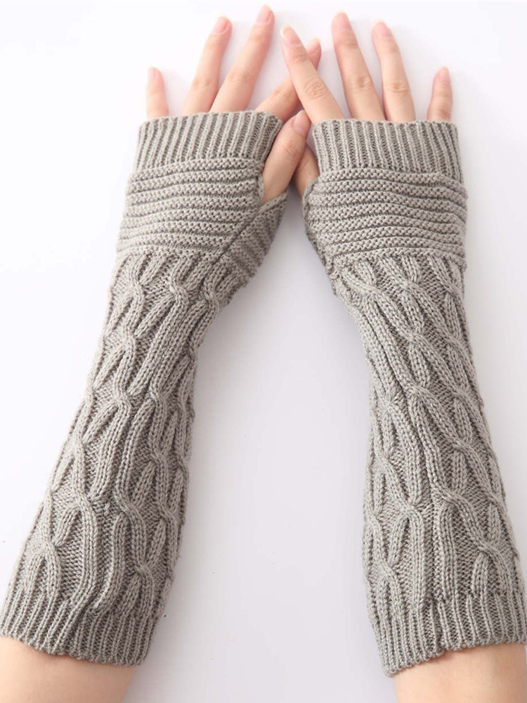 Fingerless Knitted Arm Gloves