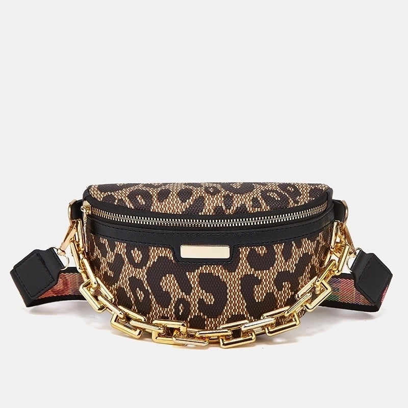 Women's Vintage Style Round Dots Color Block Pu Leather Waist Bags