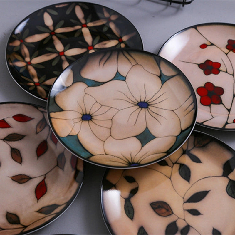 Classical Retro Color Block Porcelain 1 Piece