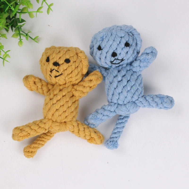 Cute Woven Animal Cotton Rope Molar Cat And Dog Toys