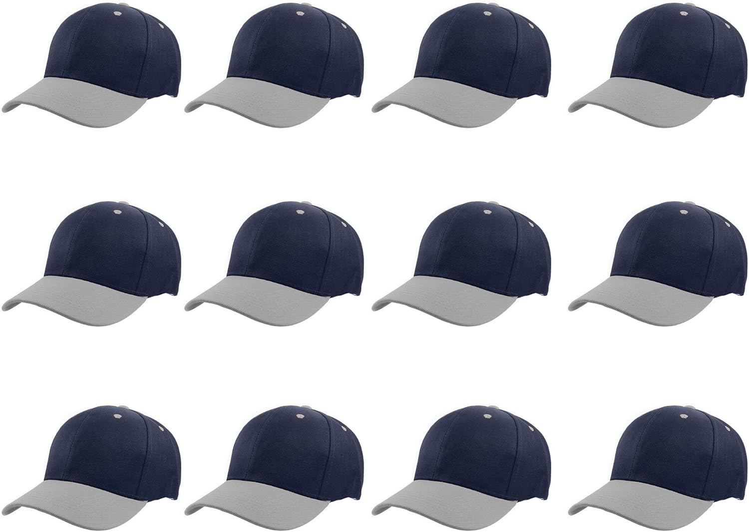 Gelante Plain Blank Baseball Caps Adjustable Back Strap Wholesale LOT 12 PC'S