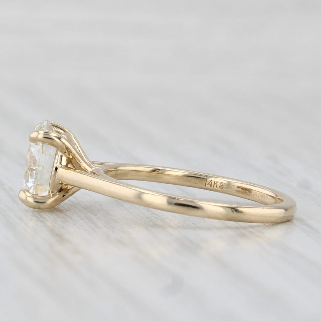 2ct Round Brilliant Solitaire Diamond Engagement Ring 14k Gold Size 6.25 GIA