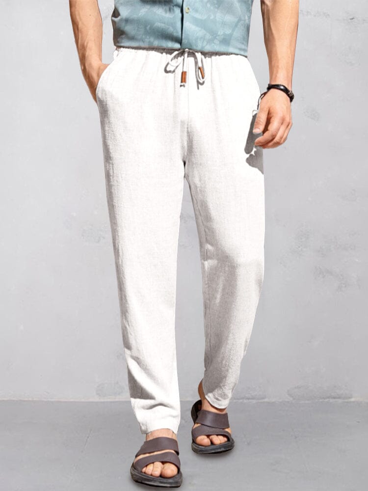 Casual Cotton Linen Straight Pants