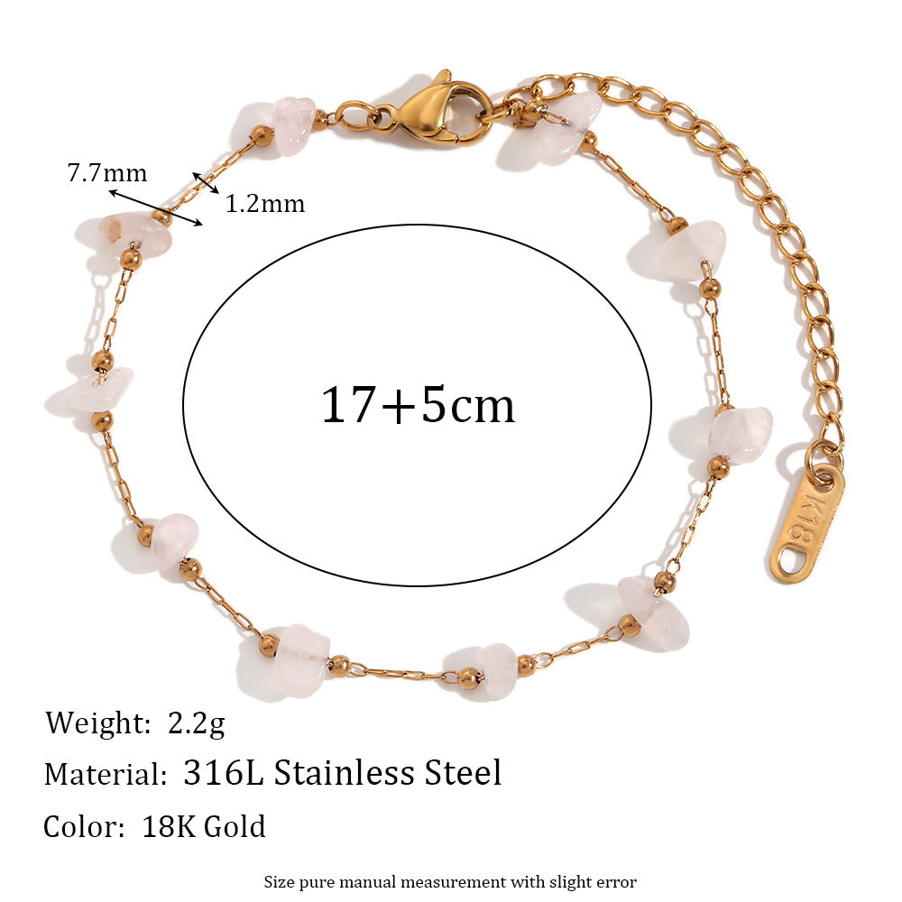 Fashion Ellipse Stripe Geometric Stainless Steel 18K Gold Plated Necklaces