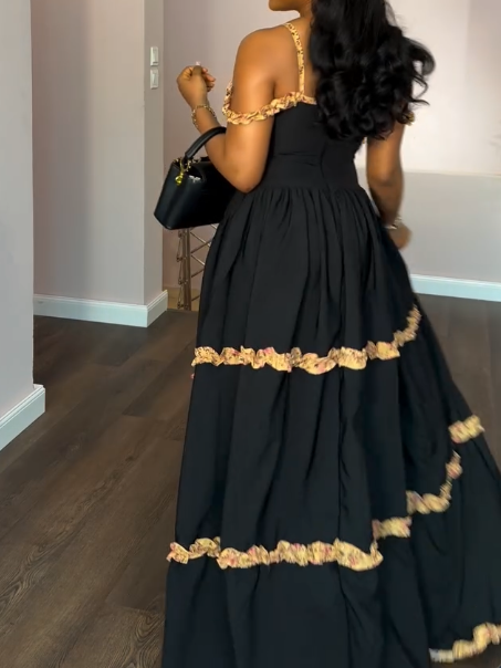 Crepe Sling Maxi Dress