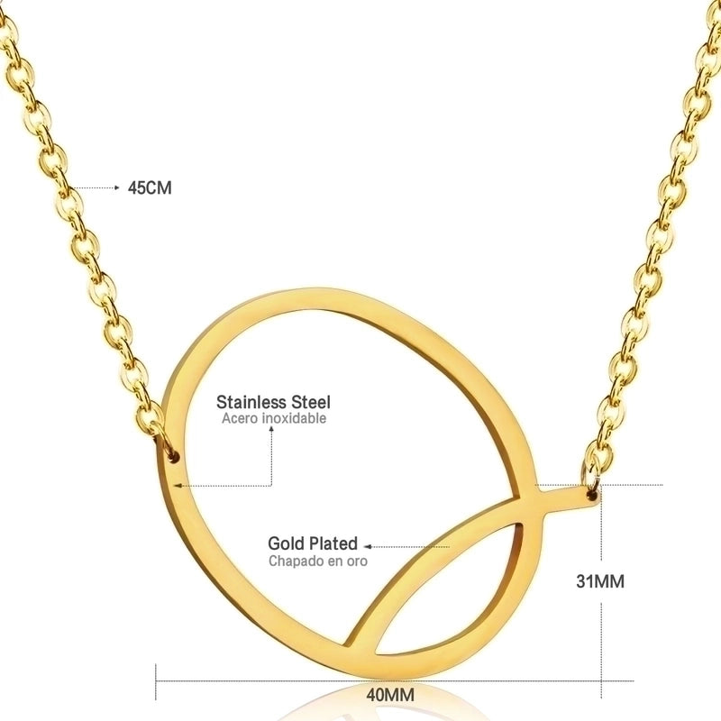 Stainless Steel Fashion Plating Letter Necklace