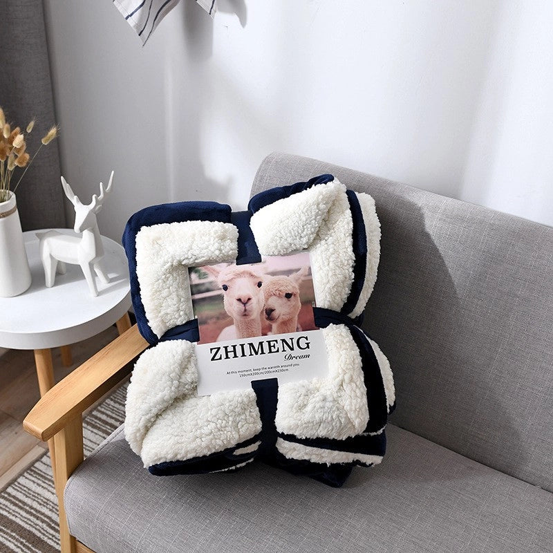 Retro Solid Color Polyester Blanket