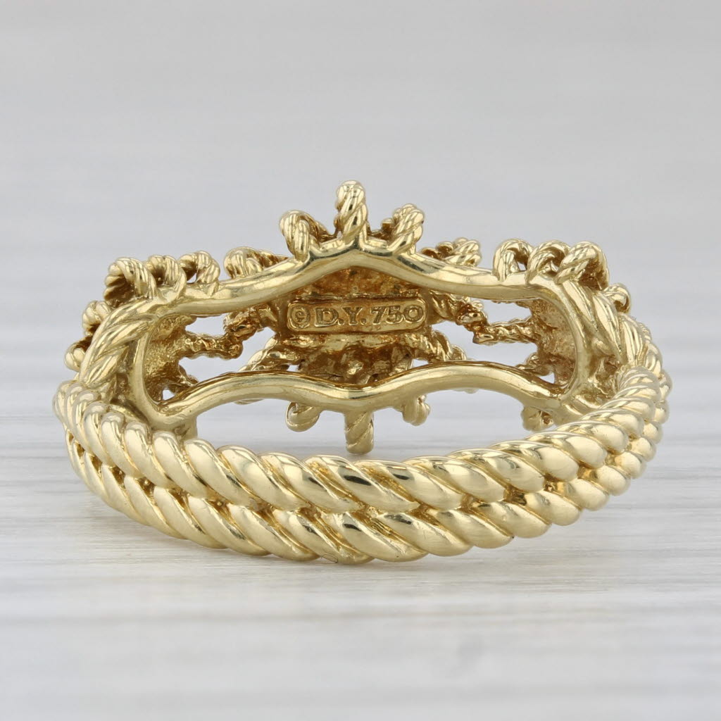 0.10ctw Diamond Pave Starbursts Ring 18k Yellow Gold Size 6.75