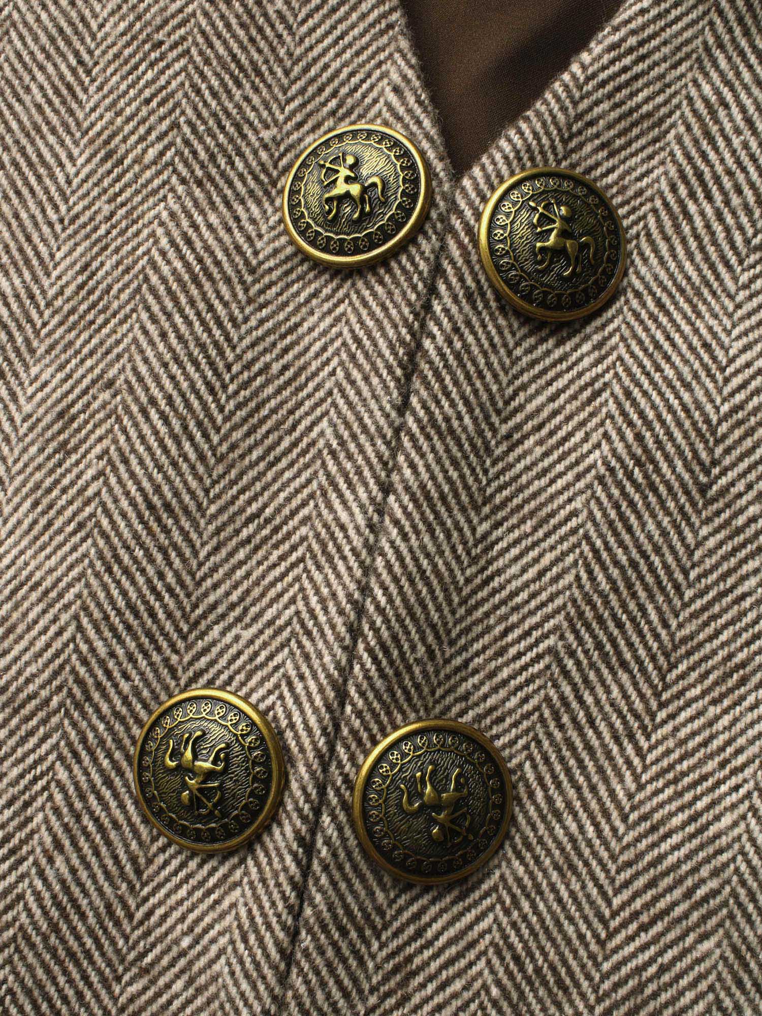 Lapel Collar Metal Detail Jacket