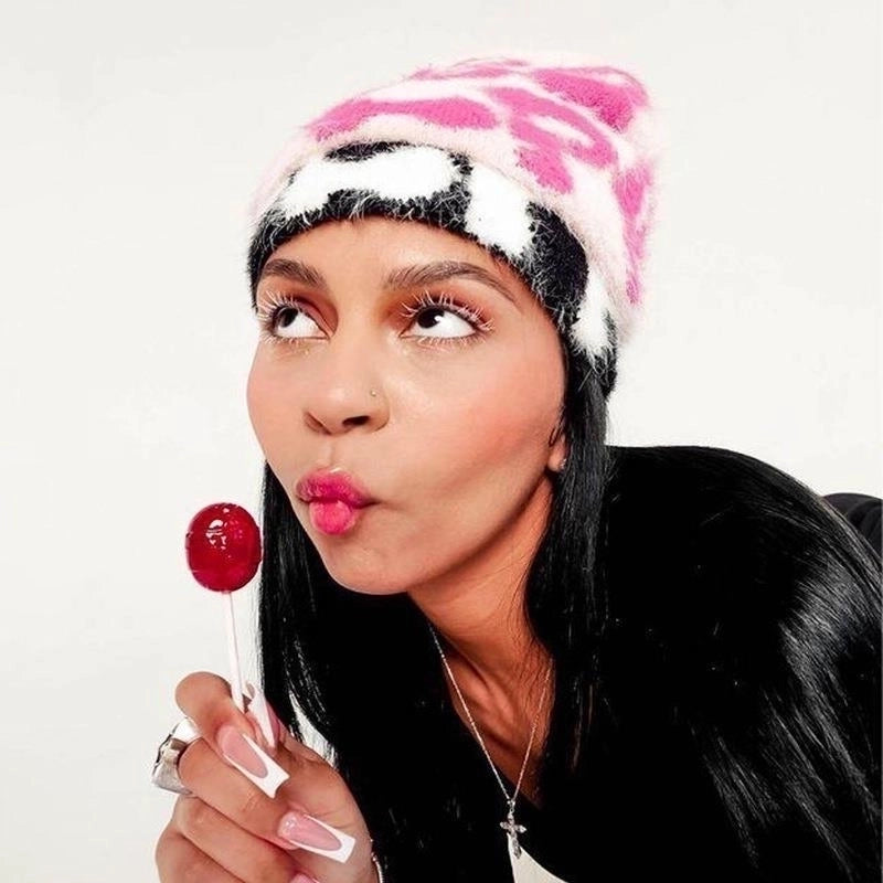 Women's Casual Letter Eaveless Wool Cap