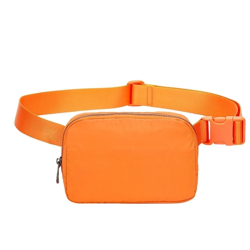 Unisex Basic Classic Style Solid Color Nylon Waist Bags
