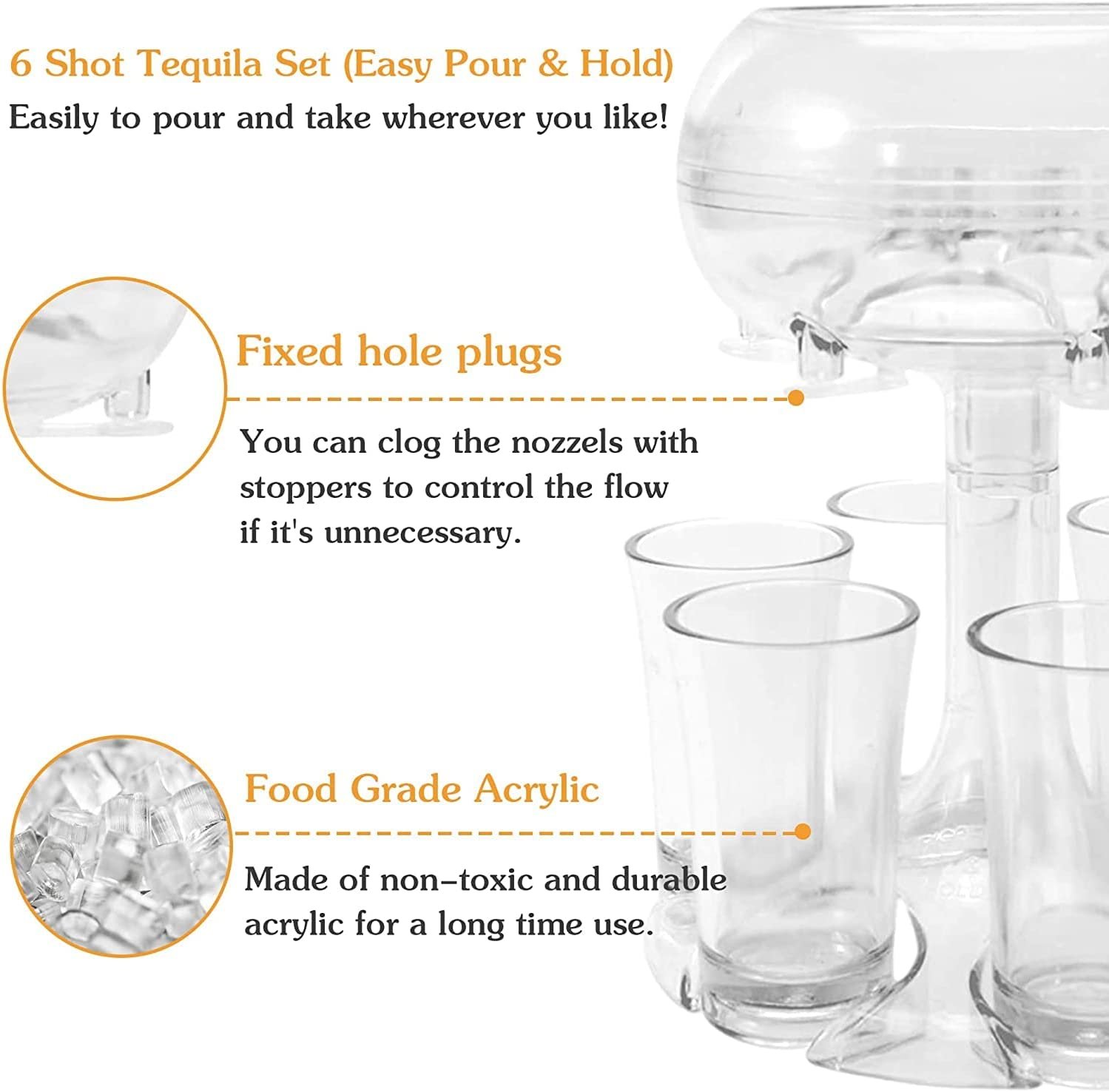 (🍀Early Spring Sale)-🥂 6 Shot Glass Dispenser and Holder