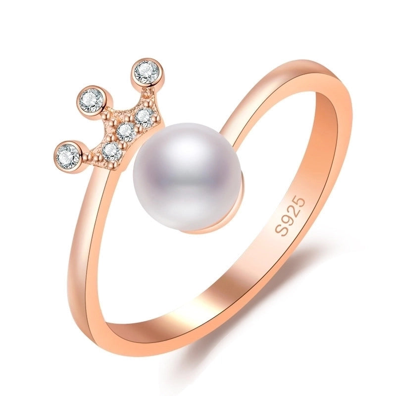 Minimalist Solid Color Copper Plating Inlay Artificial Diamond Rings 1 Piece
