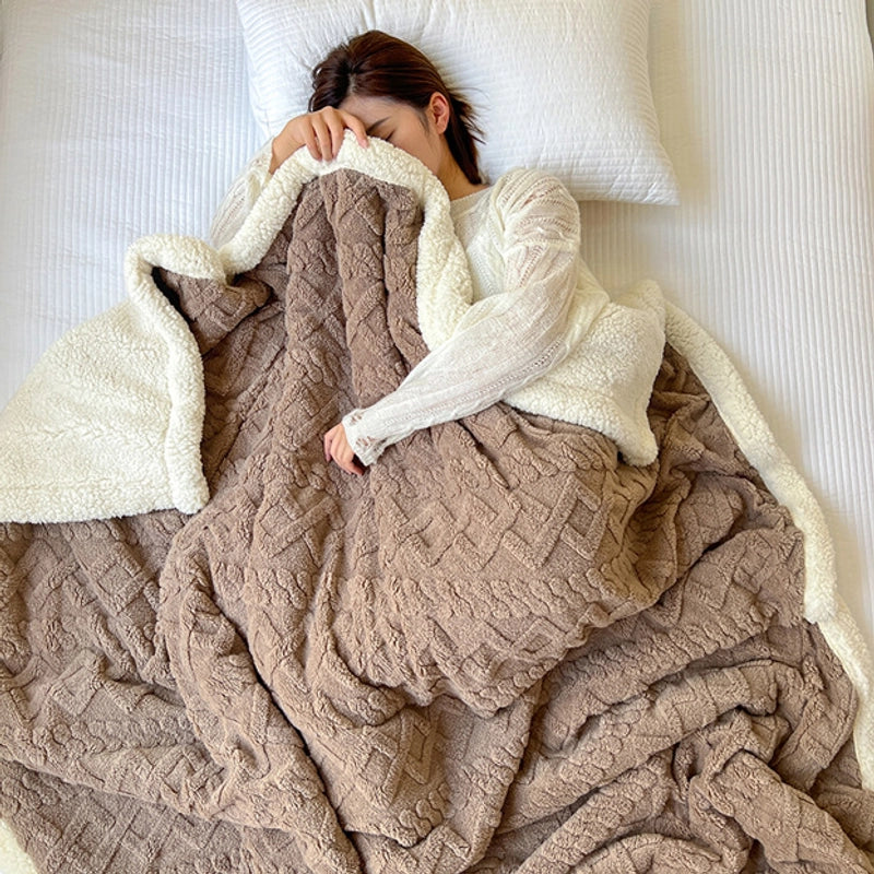 Elegant Solid Color Polyester Blanket
