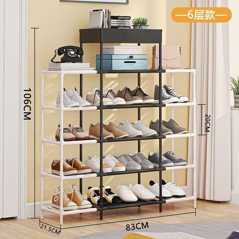 6 Layer Shelf Shoe Rack Metal