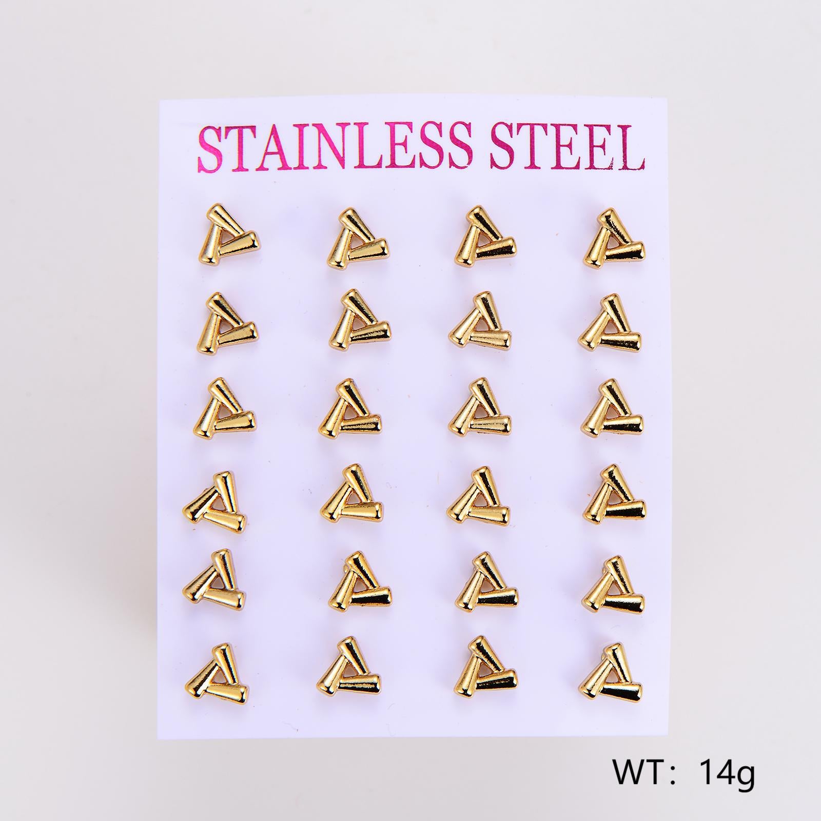 Aml Stainless Steel Musical Note Flower Earrings Niche Simple Irregular Earrings Small Female