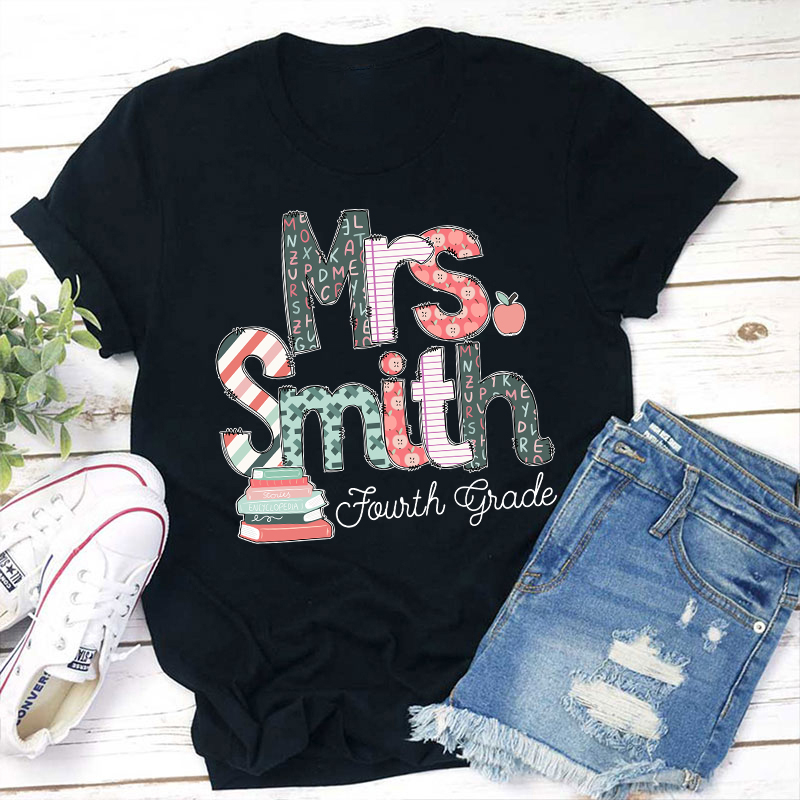 Personalized Prints Teacher T-Shirt