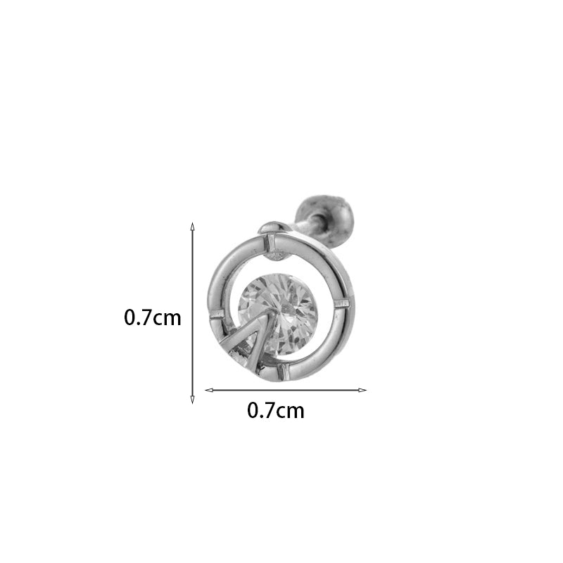 Ear Cartilage Rings & Studs Geometric Copper Plating Artificial Gemstones
