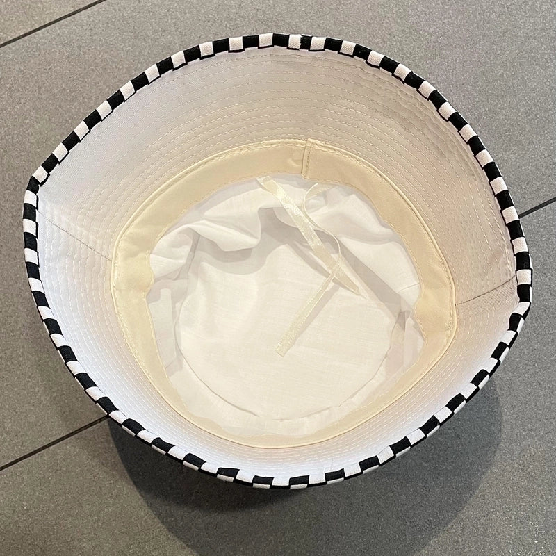 Women's Streetwear Lattice Flat Eaves Bucket Hat