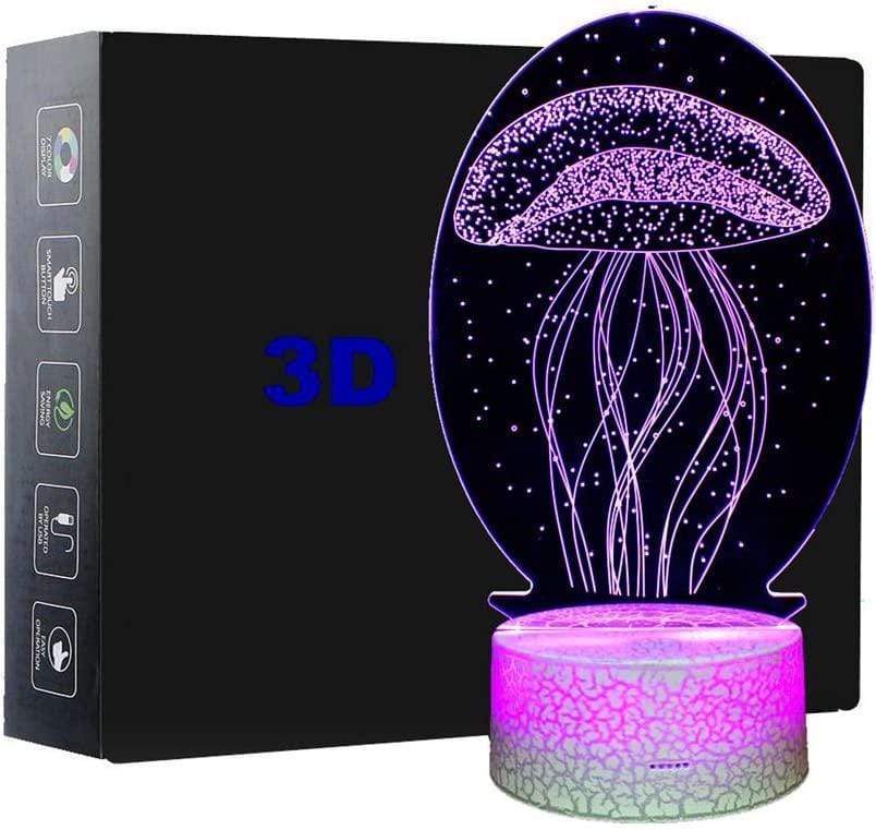 3D JELLYFISH NIGHT LIGHT LAMP