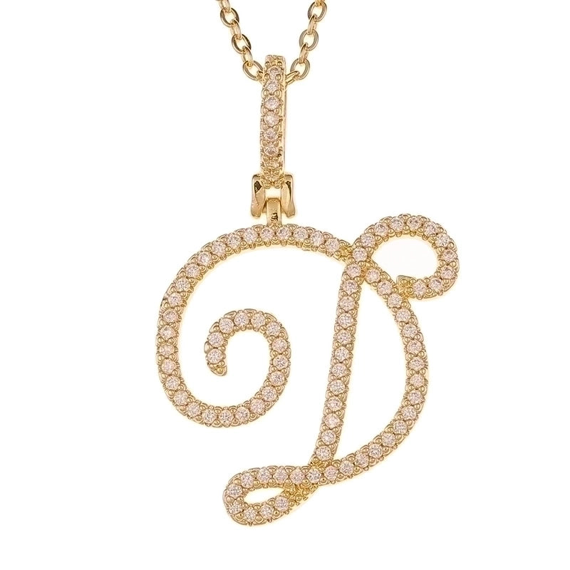 Zircon 26 English Letter Pendant Copper Necklace
