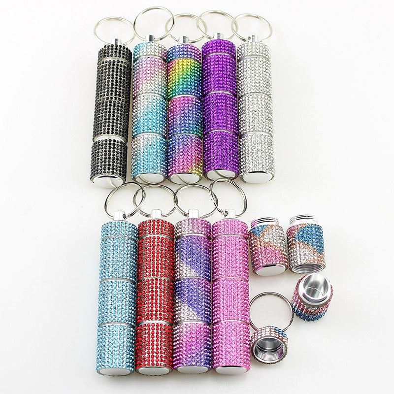 Classic Style Geometry Metal Pill Bottle