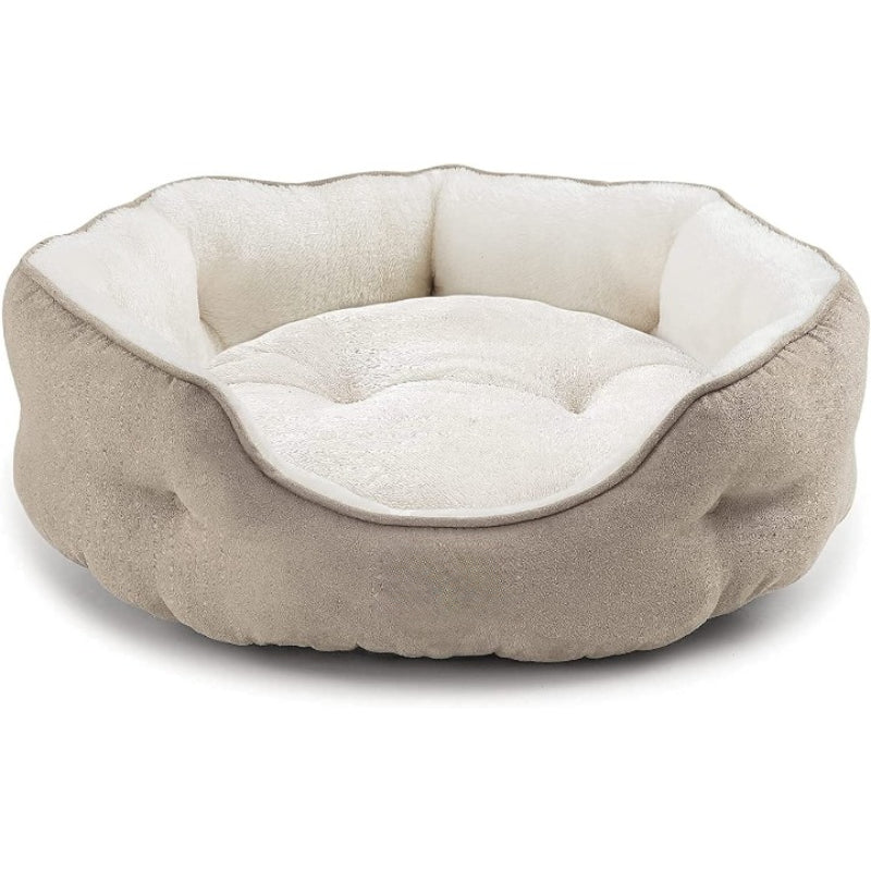 Round Pet Bed For Puppy And Kitten With Slip-Resistant