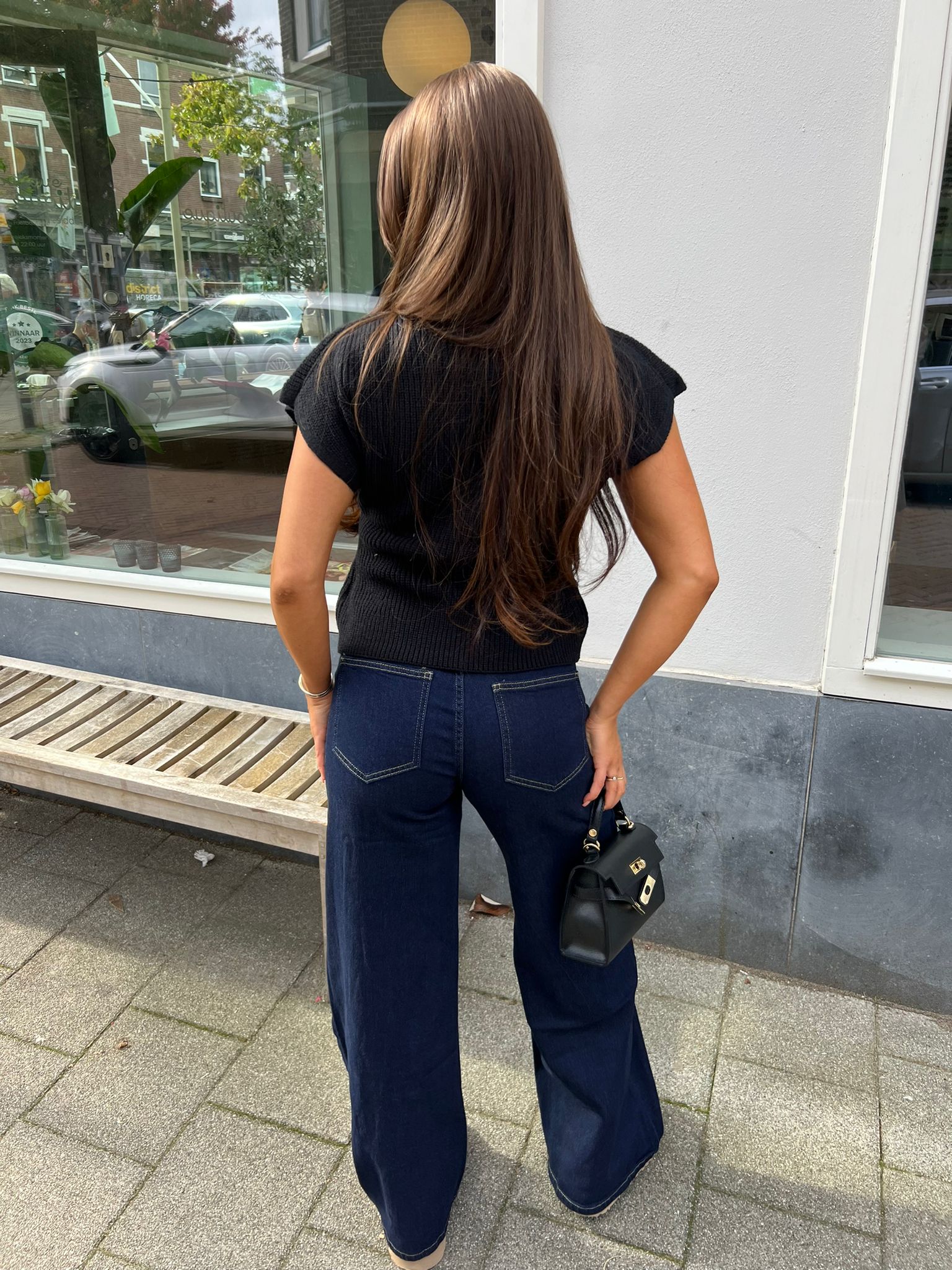 Dark Denim Wide Fit Jeans