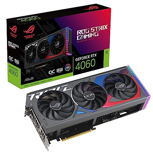 Asus Tarjeta DE Video ROG-STRIX-RTX4060-O8G-GAMING OC 8GB GDDR6/DP