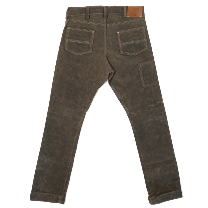 Vintage Distressed Canvas Slim Fit Work Pants