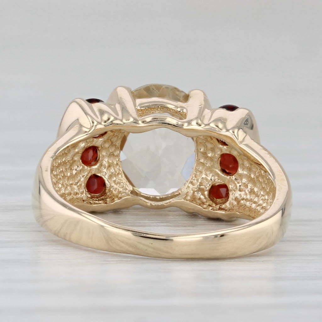 2.71ctw Labradorite Garnet Ring 14k Yellow Gold Size 4.75