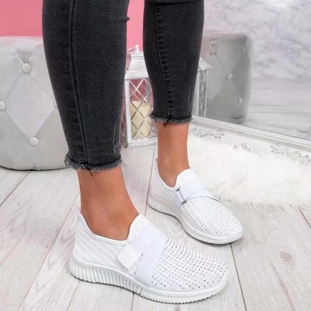 Women's Crystal Comfy Sole Walking Shoes