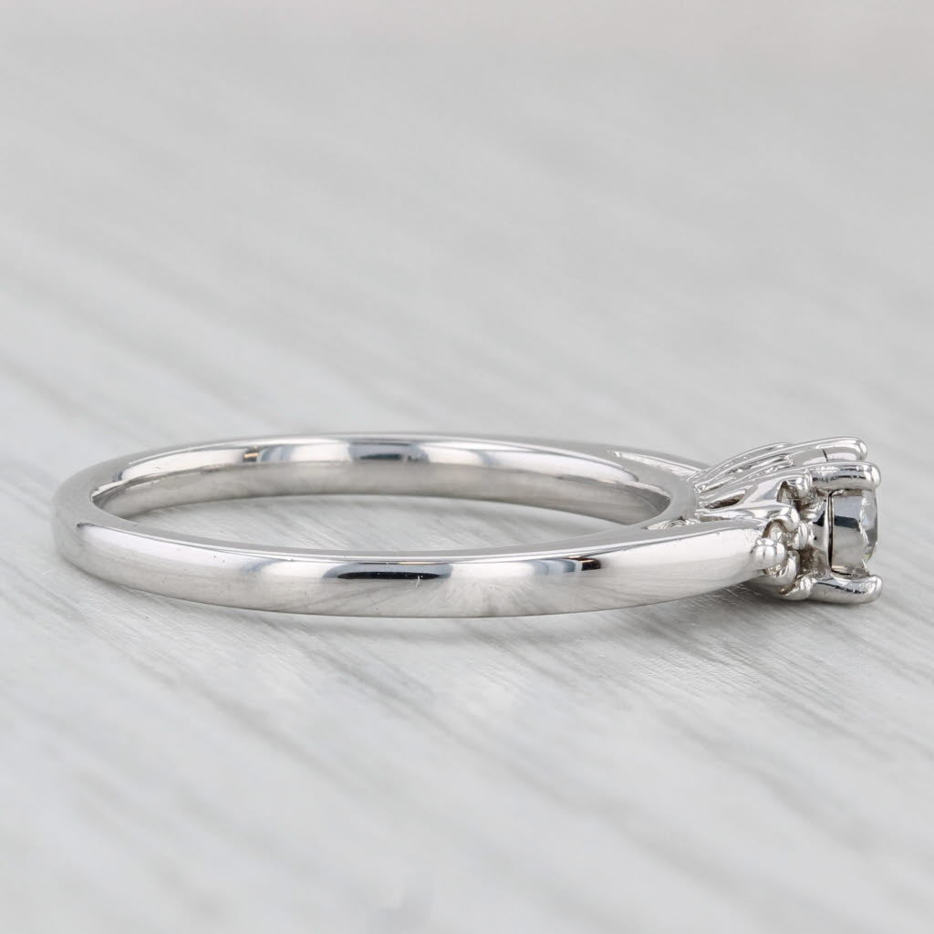 0.24ctw Round Diamond Engagement Ring 10k White Gold Size 7